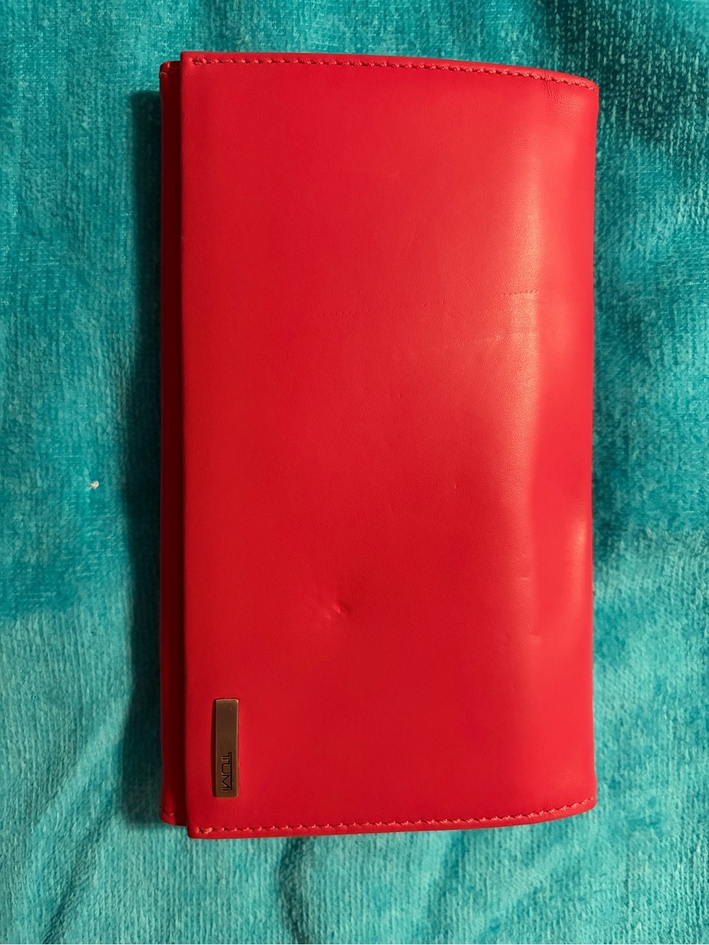 Tumi Women's Pink Leather Long Wallet